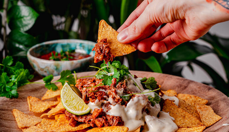 Loaded BBQ nachos